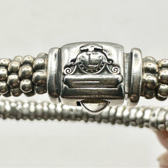 Lagos Sterling 7 Station Caviar Bracelet - Picture 5 of 8